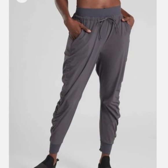 Athleta Rouched Altitude Joggers Pant Blue Grey Size 4 - Picture 1 of 11